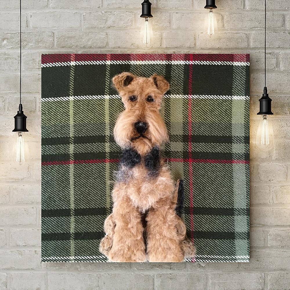 Sustainable Gifts | Airedale Terrier by Sharon Salt Canvas | Wraptious