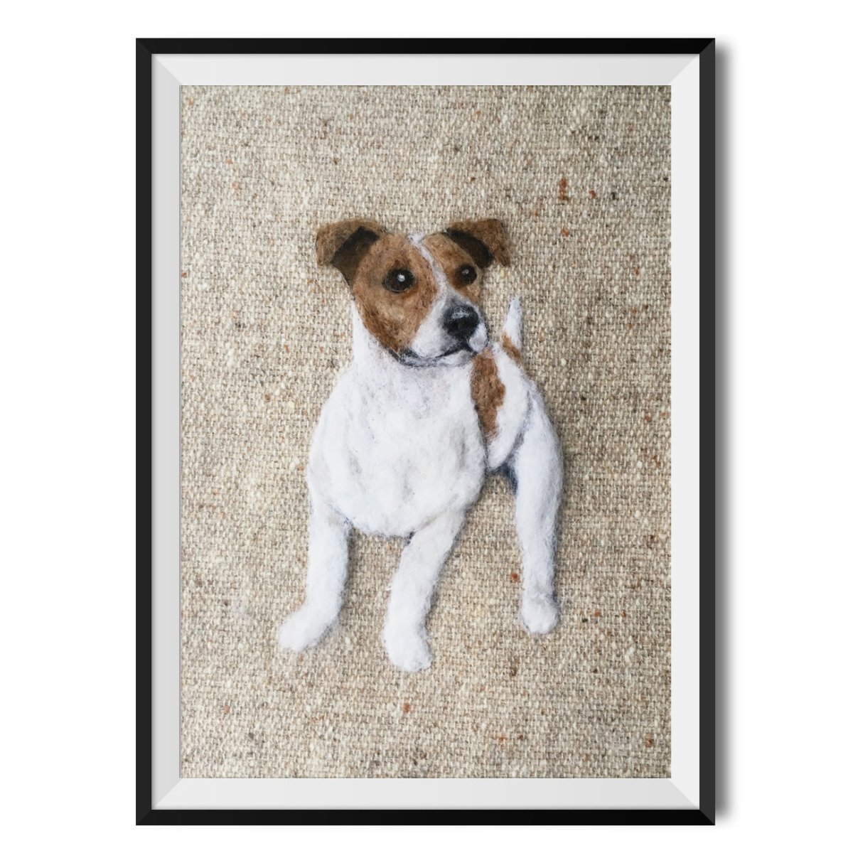 Miniature smooth coated Jack Russell Terrier For sale as Framed