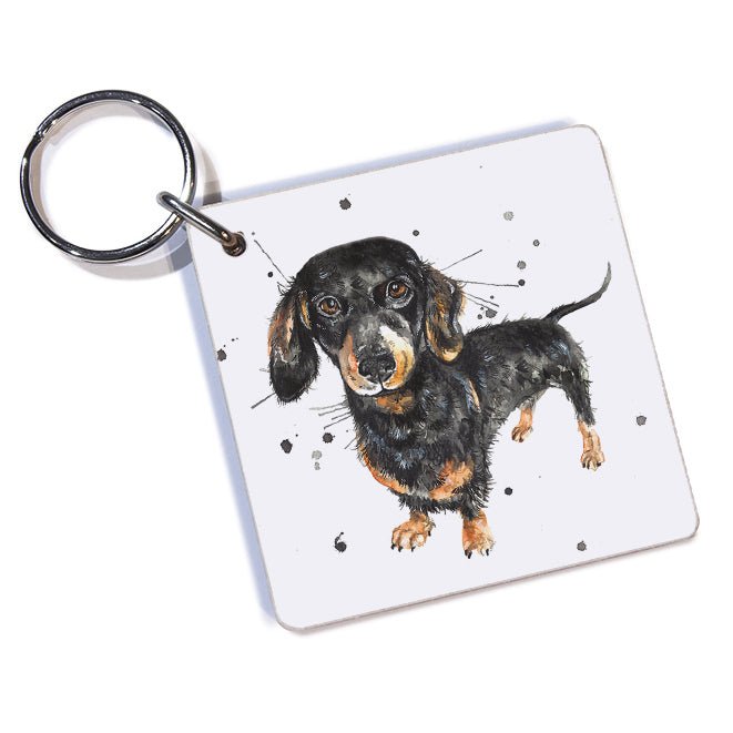 Wraptious Splatter Sausage Dog Keyring